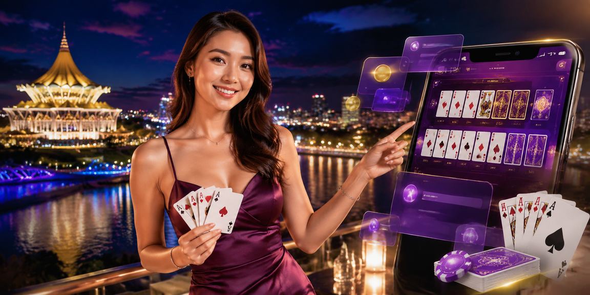 Permainan rummy gaya Melayu di Kuching
