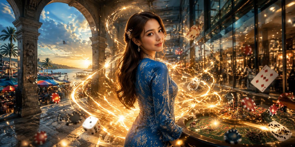 Pemain kasino berbaju kurung menikmati permainan baccarat di Malaysia