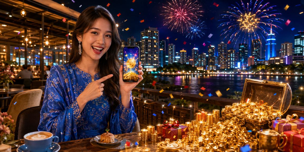 Pemain wanita berbaju kurung bermain casino mudah alih di Petaling Jaya